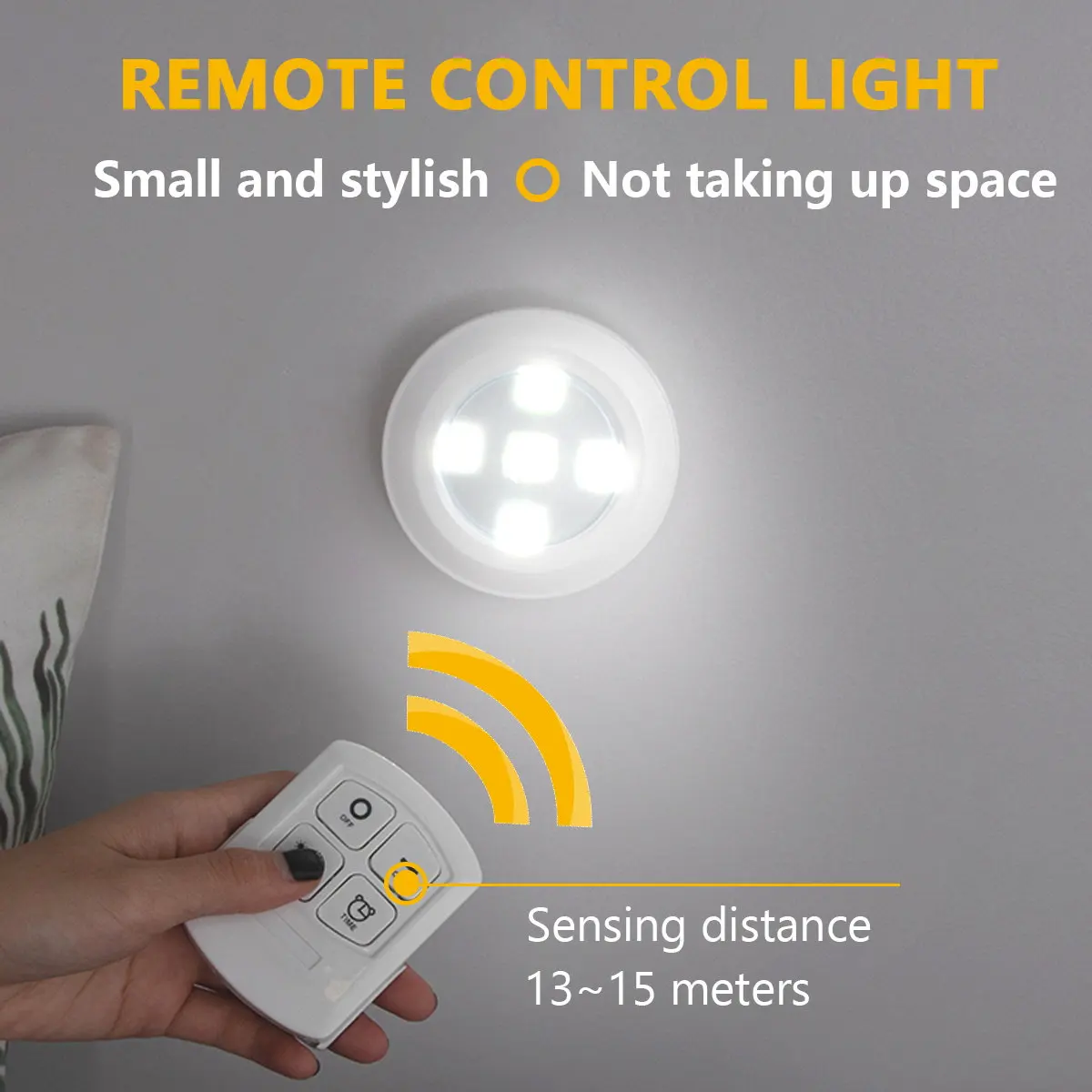 3Pcs Touch Night Light Wireless LED Dimmable Cabinet Lamp Bedroom Wall Light Timing Remote Control Bright Eye Protection