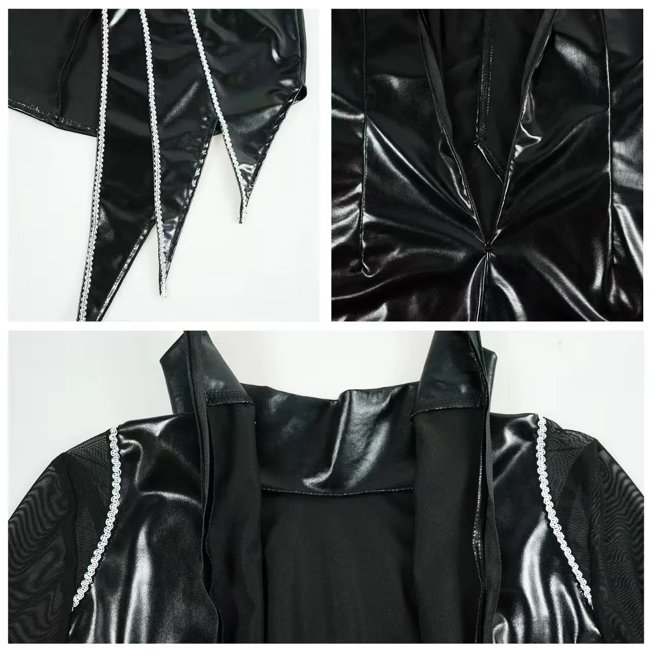 أزياء رومي زوي ميرا التأثيرية التأثيرية شعر مستعار للفتيات بدلة ذهبية سوداء للأطفال لحفلات الهالوين ملابس لعب الأدوار