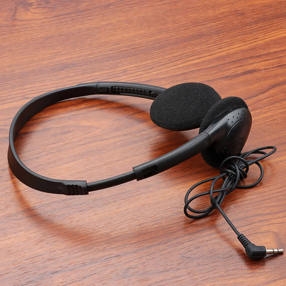 

Black Wired Headphone Plastic Lightweight High .5mm Jack Gaming Headset Pc Computer Guitar Stereo Sound