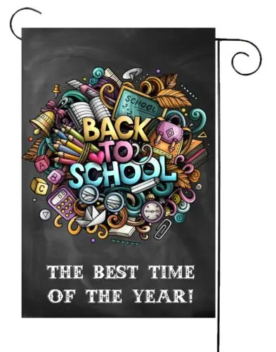 Back To School Garden Flag ~Double Sided  * Top Quality