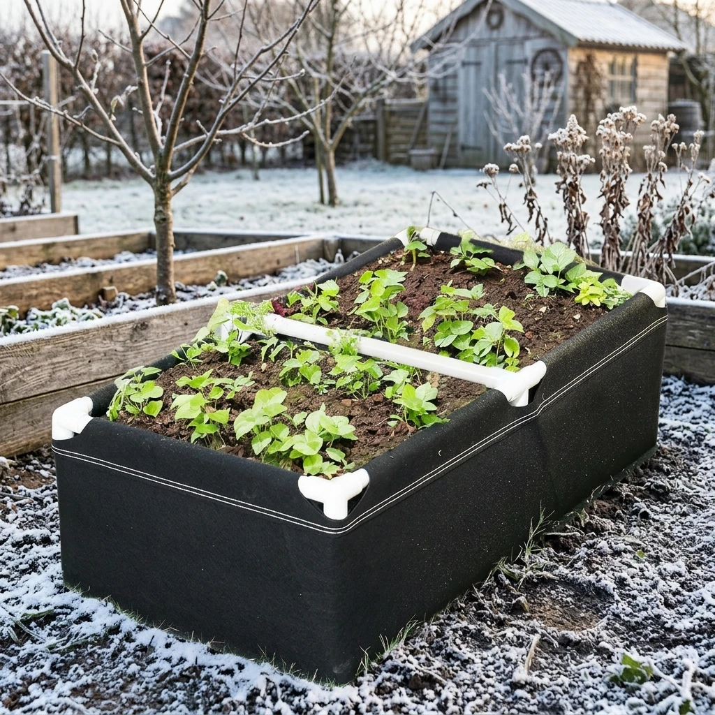 Garden Planter Box Heavy Duty Planting Bed for Vegetables Flowers Cold Resistant Non Woven Fabric Pot with Metal Frame Stand