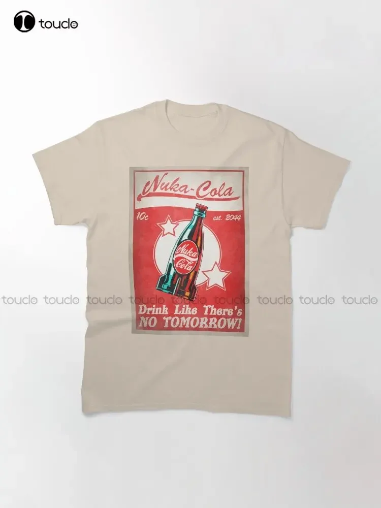 Nuke Cola Games - Drink Like There No Tomorrow Classic T-Shirt Green Shirt Custom Aldult Teen Unisex Digital Printing Tee Shirts