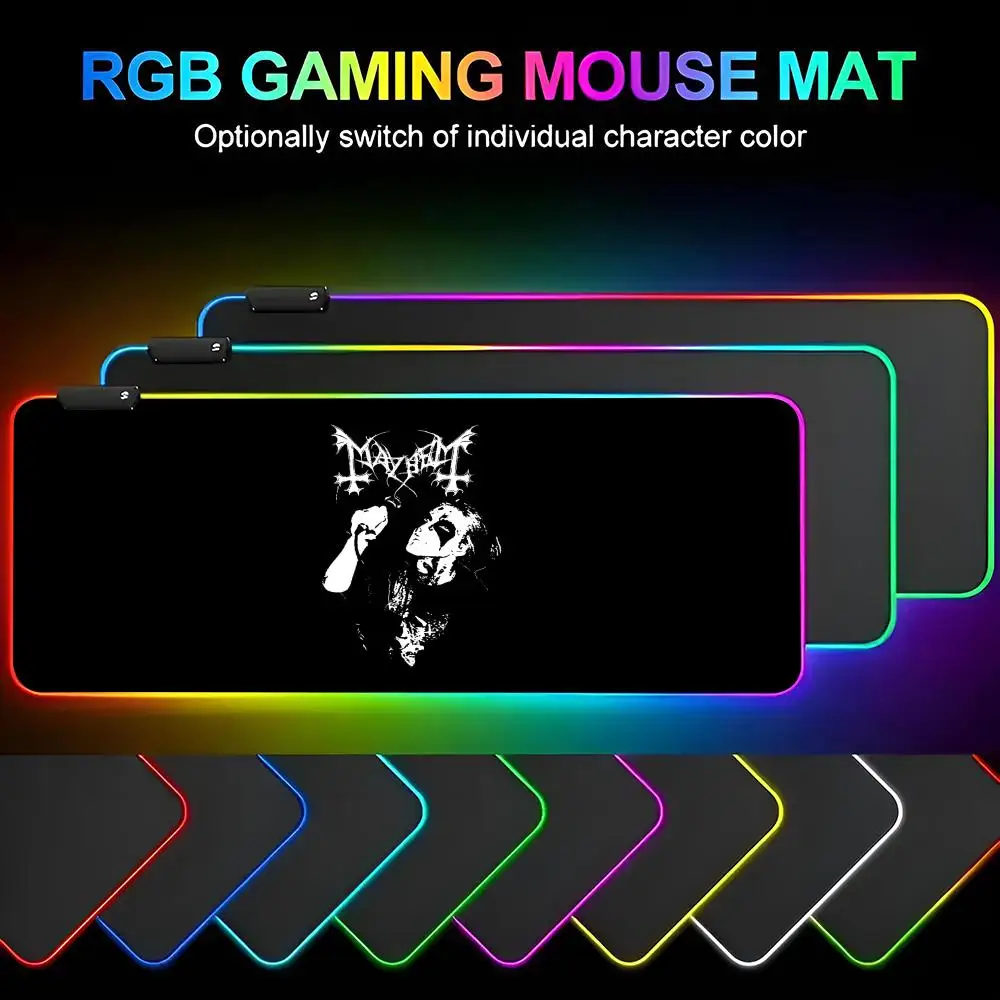 Mayhem Live In Leipzig Burzum Mouse Pad Gamer RGB Deskmat Keyboard Mat Gaming Laptops LED Mousepad Desk Protector Anime Mause Ma