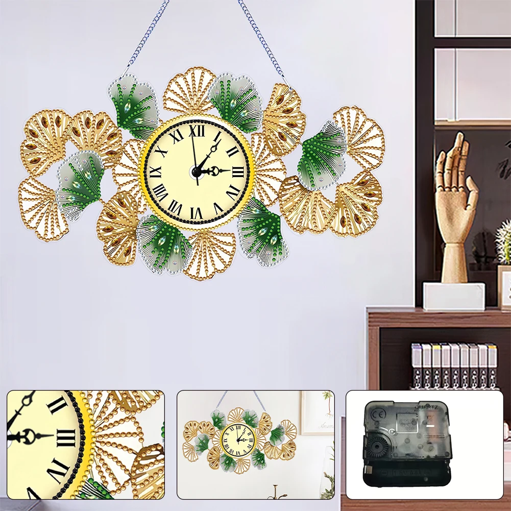 DIY Diamond Painting Clock Kits Diamond Painting Clock Diamond Art Clock Ornaments Kit Handmade Living Room Decoration