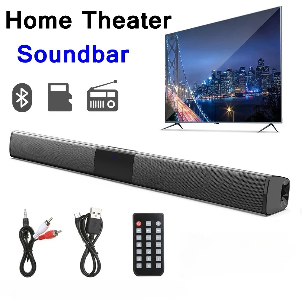 

Creative Soundbar Speakers Bluetooth 5.3 Stereo Soundbar Surround Sound Home Cinema with Remote Control Support RCA AUX TF-Card