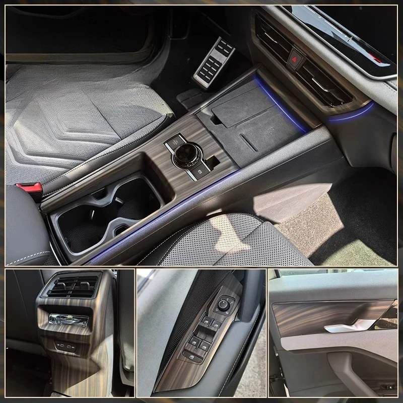 

For Volkswagen Tayron L 2025 ABS Central control gear shift panel door inner bowl rear anti kick decorative frame