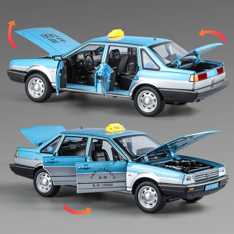 1:24 Santana Taxi Modell Legierung Simulation Spielzeug Auto Junge Geschenk Druckguss Legierung Auto Modell Sammlerstück