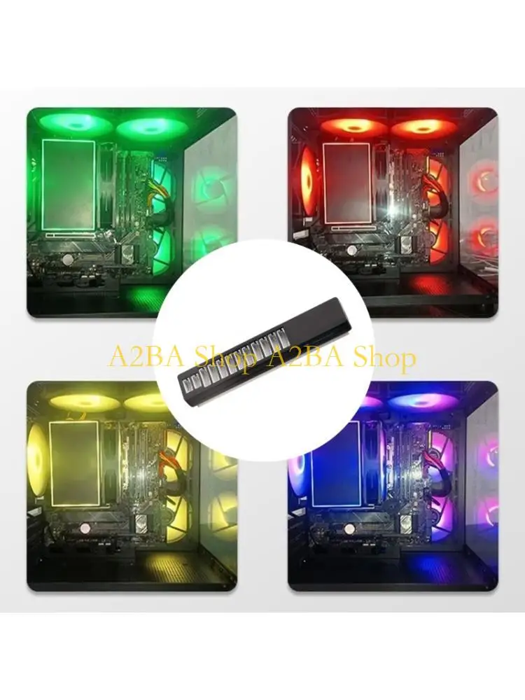 A2BA 6Pin Case Fan Controller for Multiple Fan Easy Installation No Tools Need