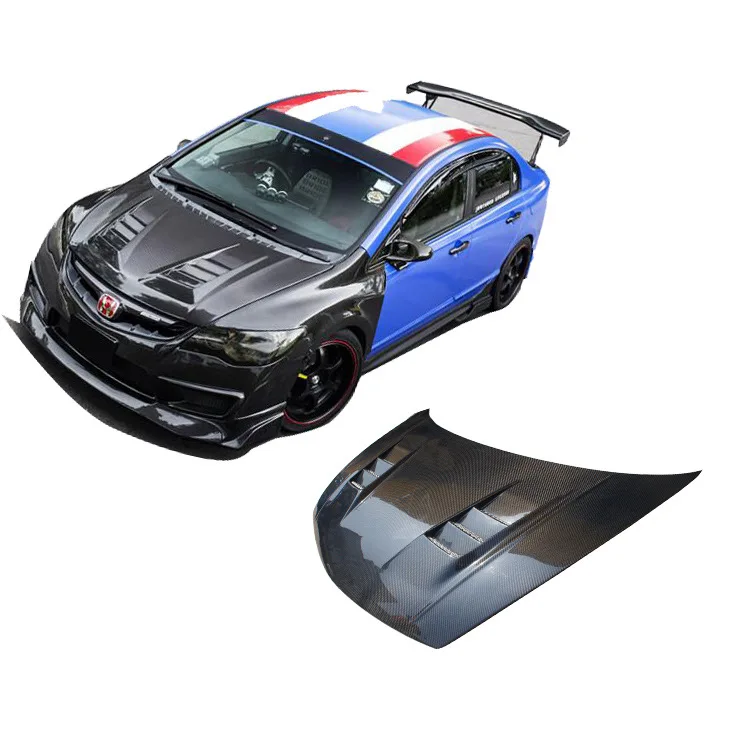 

Carbon Fiber Front Engine Bonnet Hood For hondas civics FD2 2002-2010