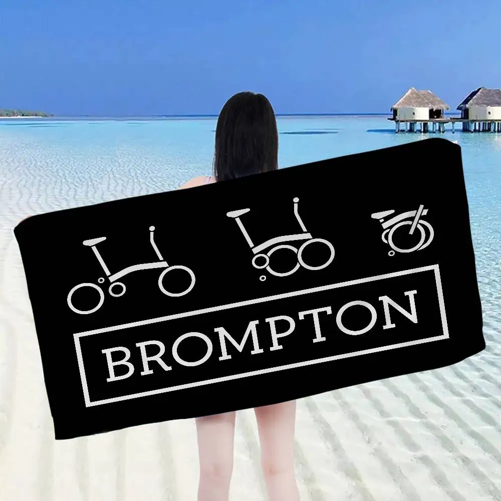 Abstract Art Bicycle Brompton Beach Towel Colorful Bath Towels For Girl Microfiber Dry Custom Sand Free Beach Yoga Spa Gym Pool