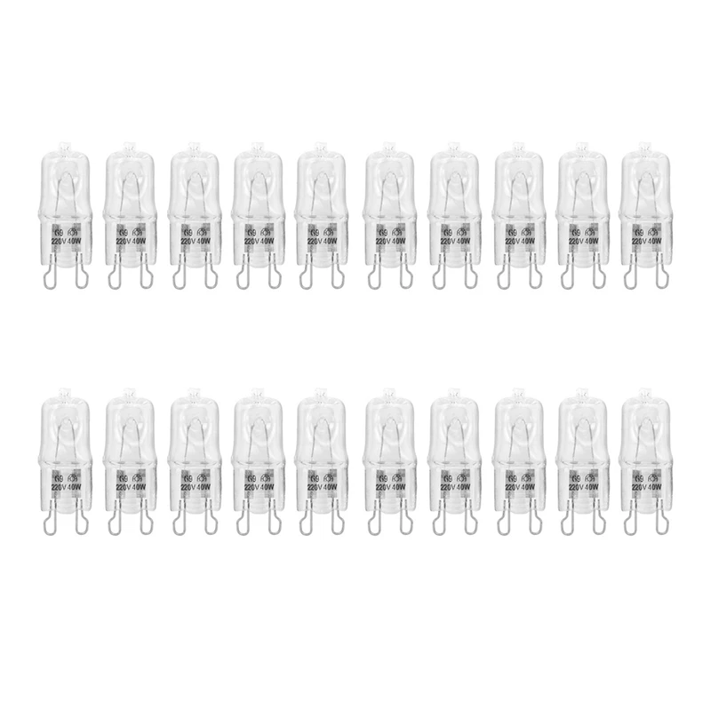 Ampoule halogène durable pour fours indispensables, lampe de four G9, degré haute température, ampoule à broche 500 ℃, Gér40 W