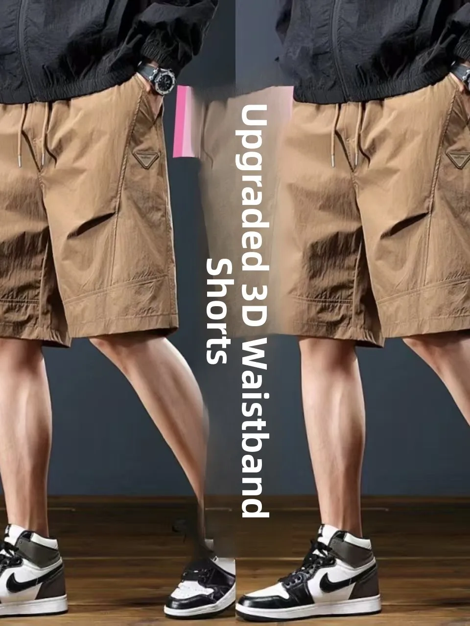 

American Style Workwear Shorts Men's Summer Thin Loose Dirt Resistant Wear Resistant Outdoor Functional Quick Dry Casual Five...