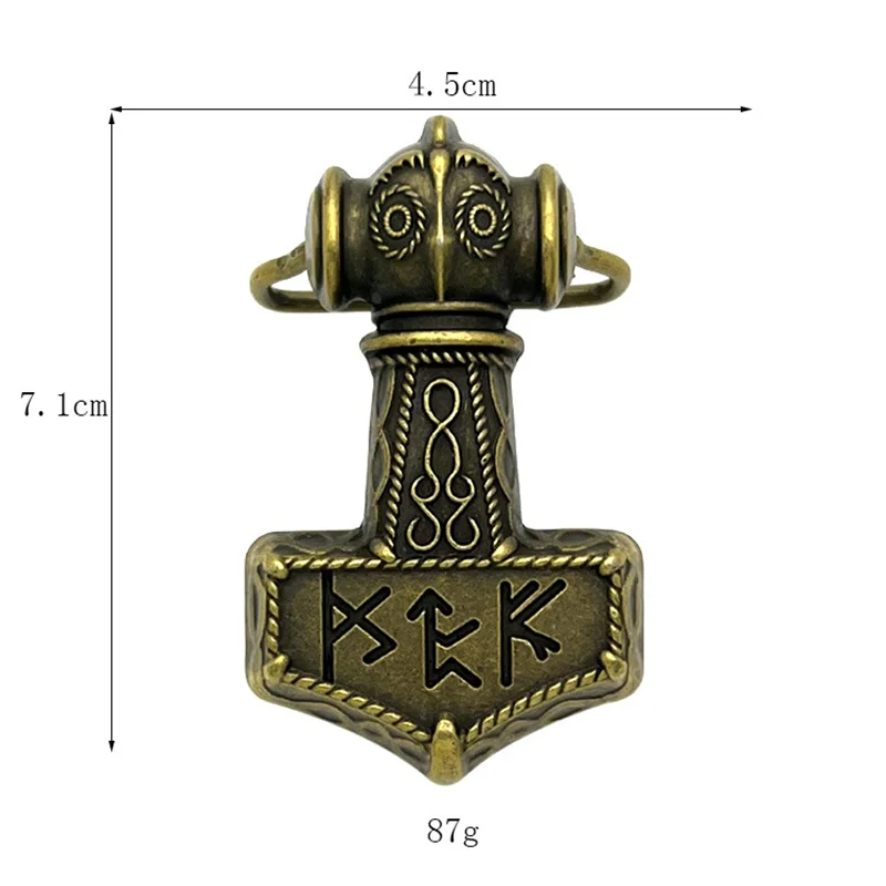 Boucle de ceinture en forme de marteau de Thor Viking, style occidental, européen et américain