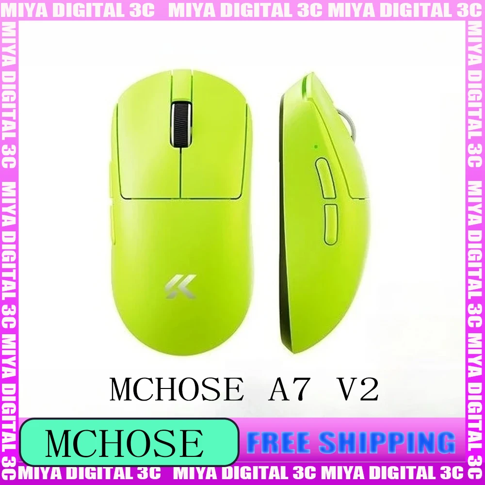 

MCHOSE A7 V2 Wireless Mouse Bluetooth Tri-mode PAW3950 Ergonomics Lightweight 8K E-sports Mice Customized PC Accessory Gifts