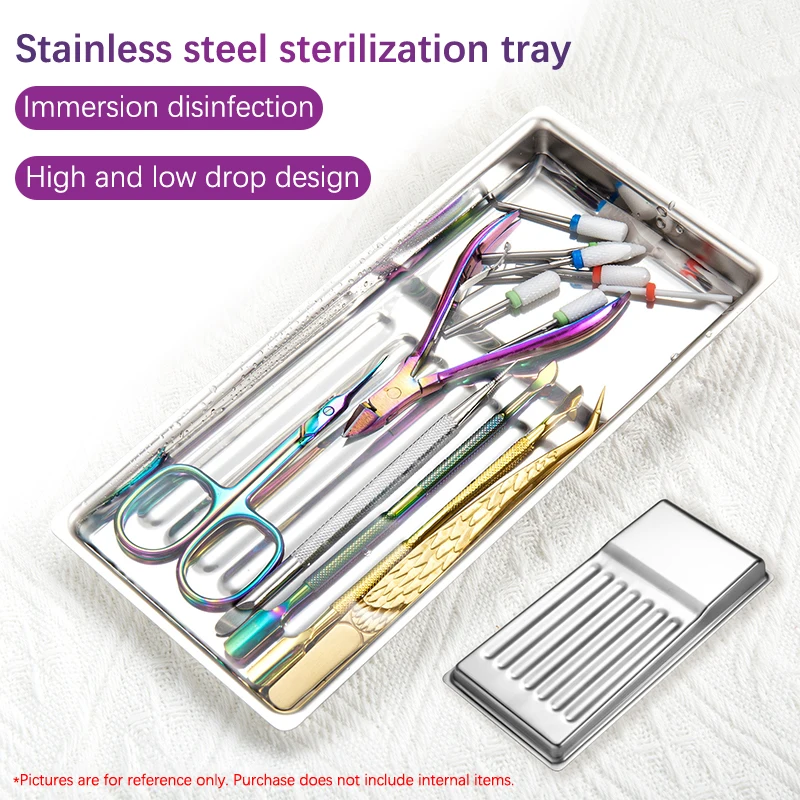 

1Pcs Small Manicure Sterilizer Box Nail Tool Tray Container Resistant High Temperature Sterilizer Sterilizer Box