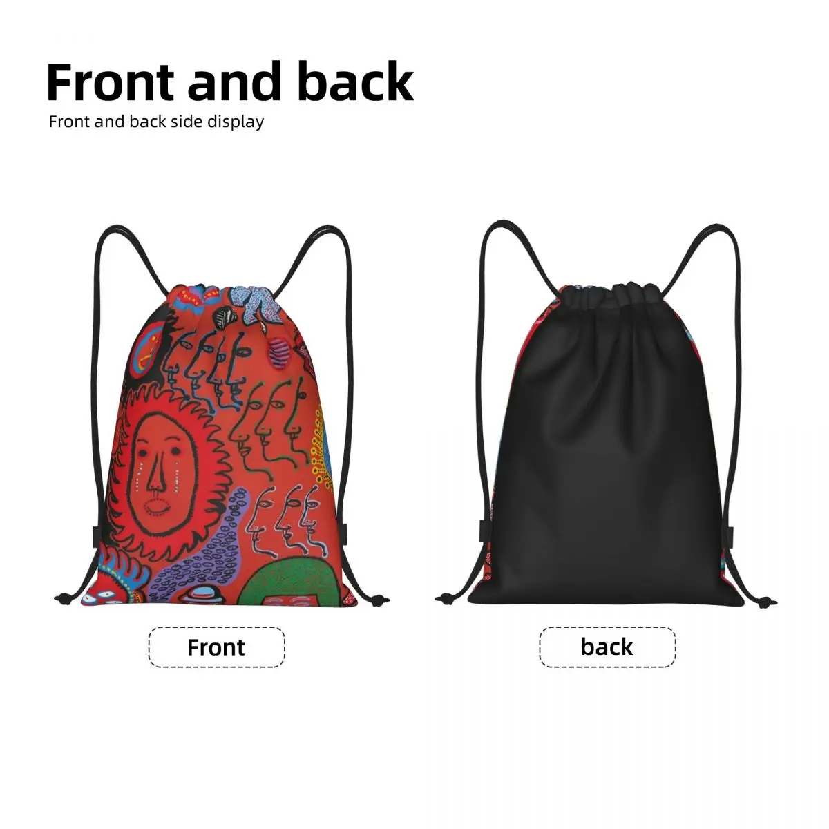 Custom Yayoi Kusama Drawstring Bags Men Women Lightweight My Eternal Soul Sports Gym Storage Backpack