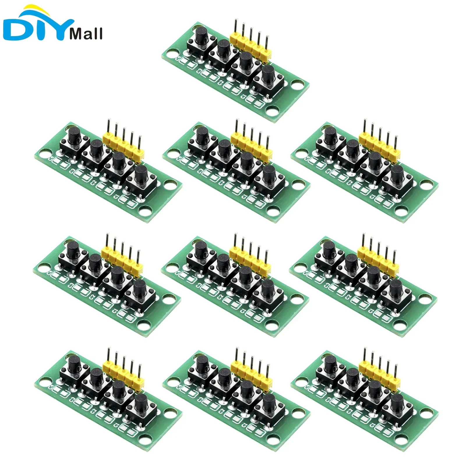 5Pin 1x4 4 Toetsen Knop Toetsenbord Toetsenbord Breadboard Module Onafhankelijke Sleutel voor Arduino Student Klasse Afstuderen ontwerp