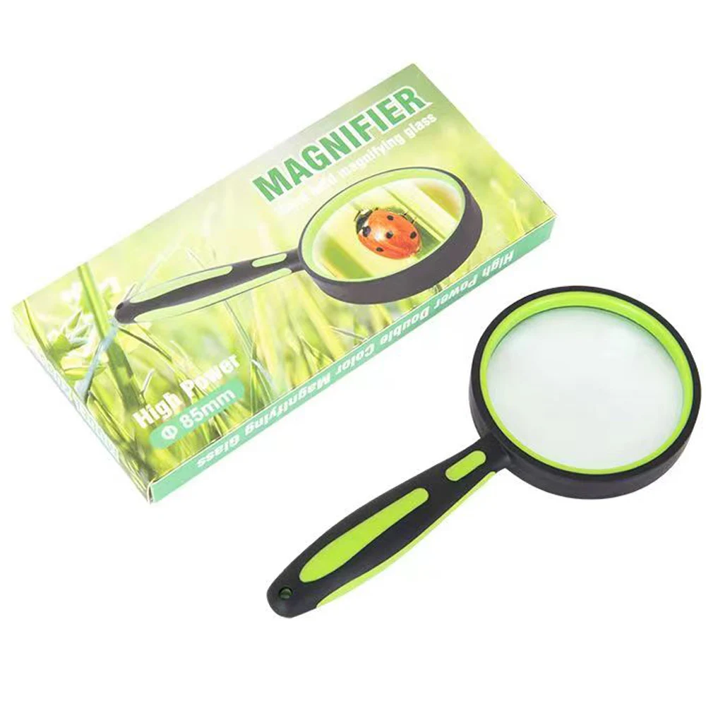 50mm 10X Handheld Magnifying With Non-Slip Soft Handle Glass Reading Magnifier For Seniors Book Newspaper Reading