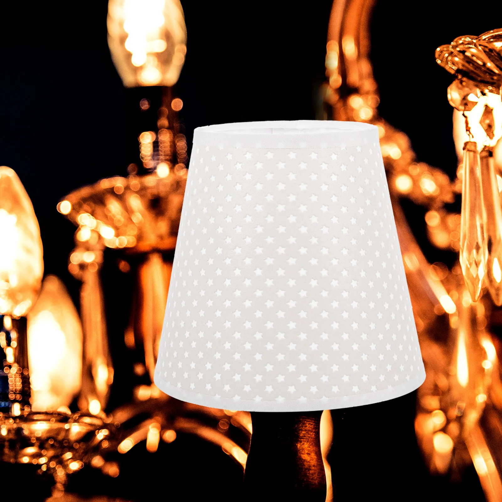 

Hollow Out Metal Lampshade Bedroom Study Room Decorative Light Cover Cloth Replacement Small Desk Lampshade Household Hotel Use