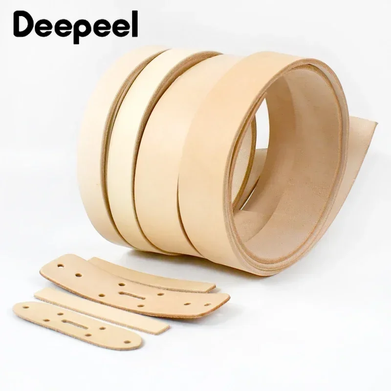 1Pc Deepeel 18/24/29/34/38mm*110/120cm First Layer Cowhide Leather Belt with Pin Buckle Head DIY Handmade Crafts Accessories