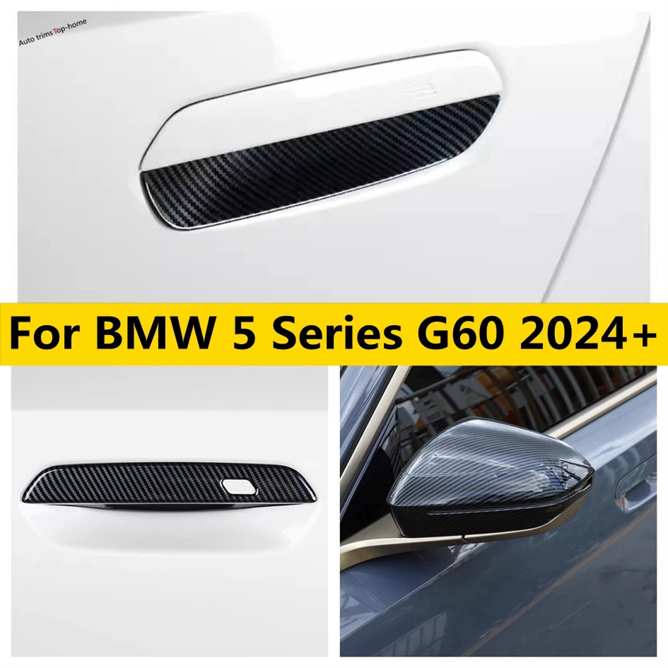 

ABS Outside Door Rearview Mirror Door Handle Clasing Catch Bowl Decoration Frame Cover Trim Fit For BMW 5 Series G60 2024 2025