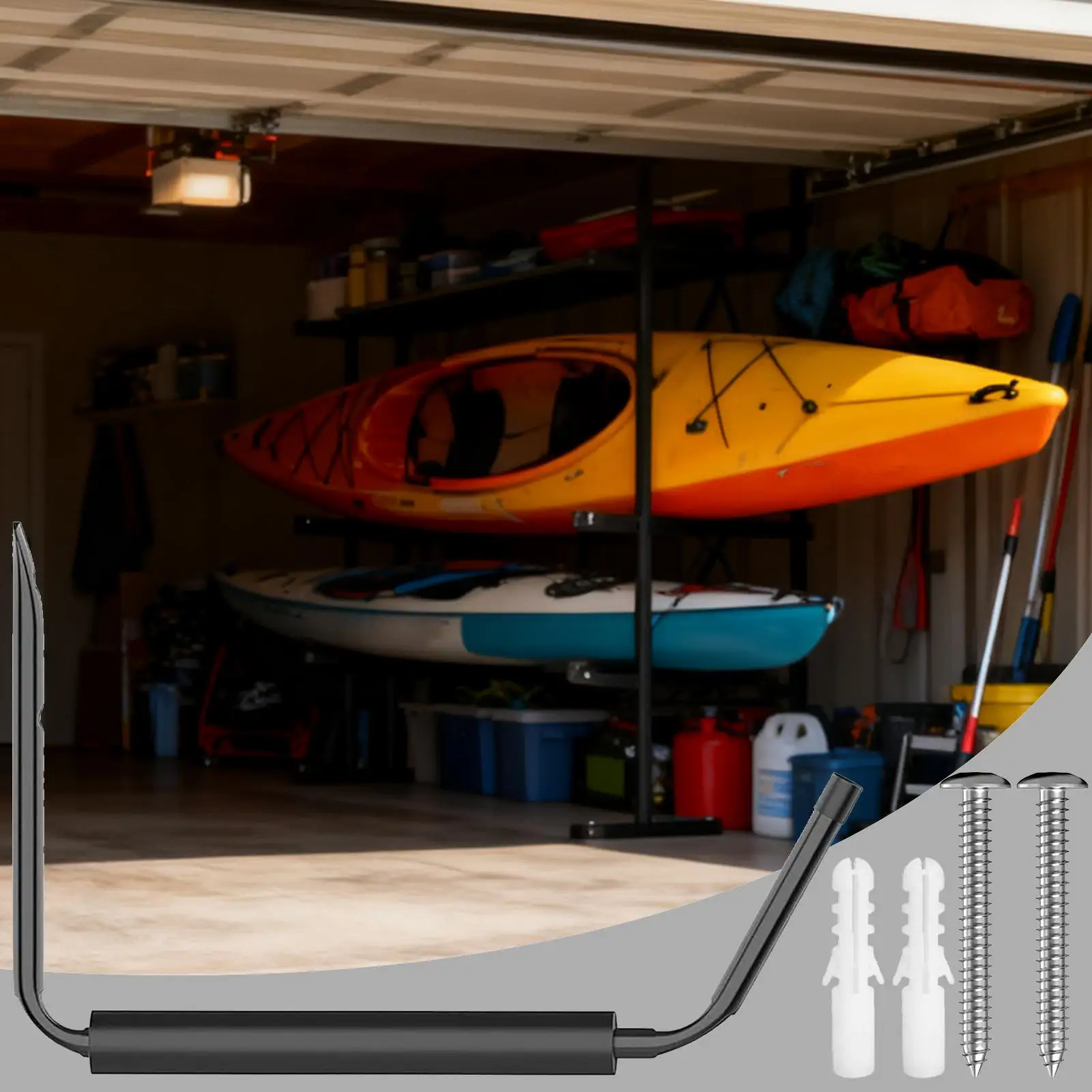 

Подставка для каяка, уличная настенная стойка для каяка, настенная вешалка для гаража, внутренняя уличная садовая лестница, велосипедные доски для серфинга