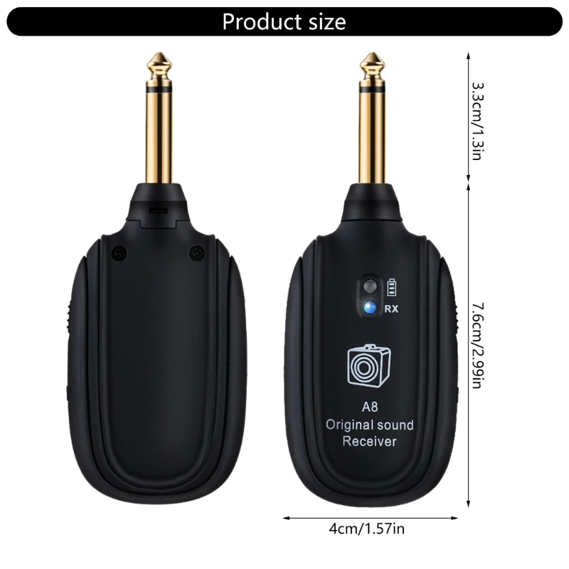 Guitar Bass Wireless Transmitter Receiver 4Hs Runtime Wireless Guitar Systems Rechargeable Digital Guitar Bass DropShipping