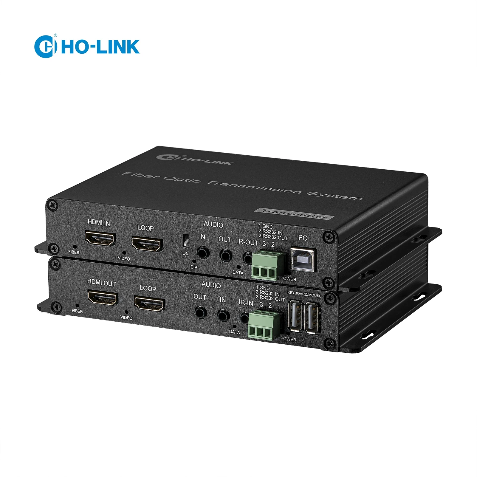 

4K@30HZ HDMI to Fiber Optic Converter 20KM HDMI-compatible KVM Extender with Loop Out Over LC Optic Fiber Cable