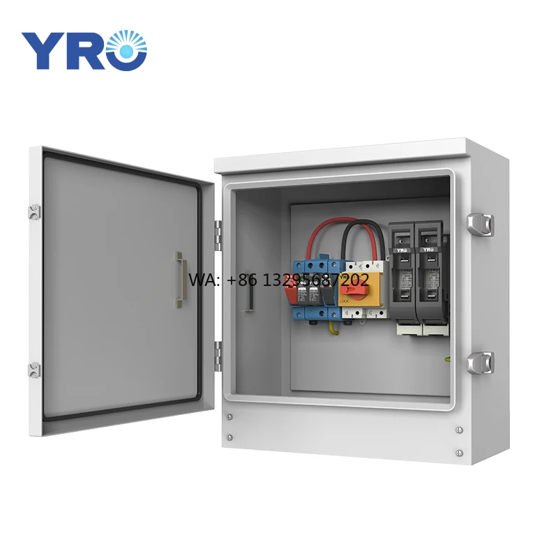 

YRO Metal 1 String PV Combiner Box with Battery Fuse Disconnector 1 Input 1 Output 1000vdc for Solar Panel