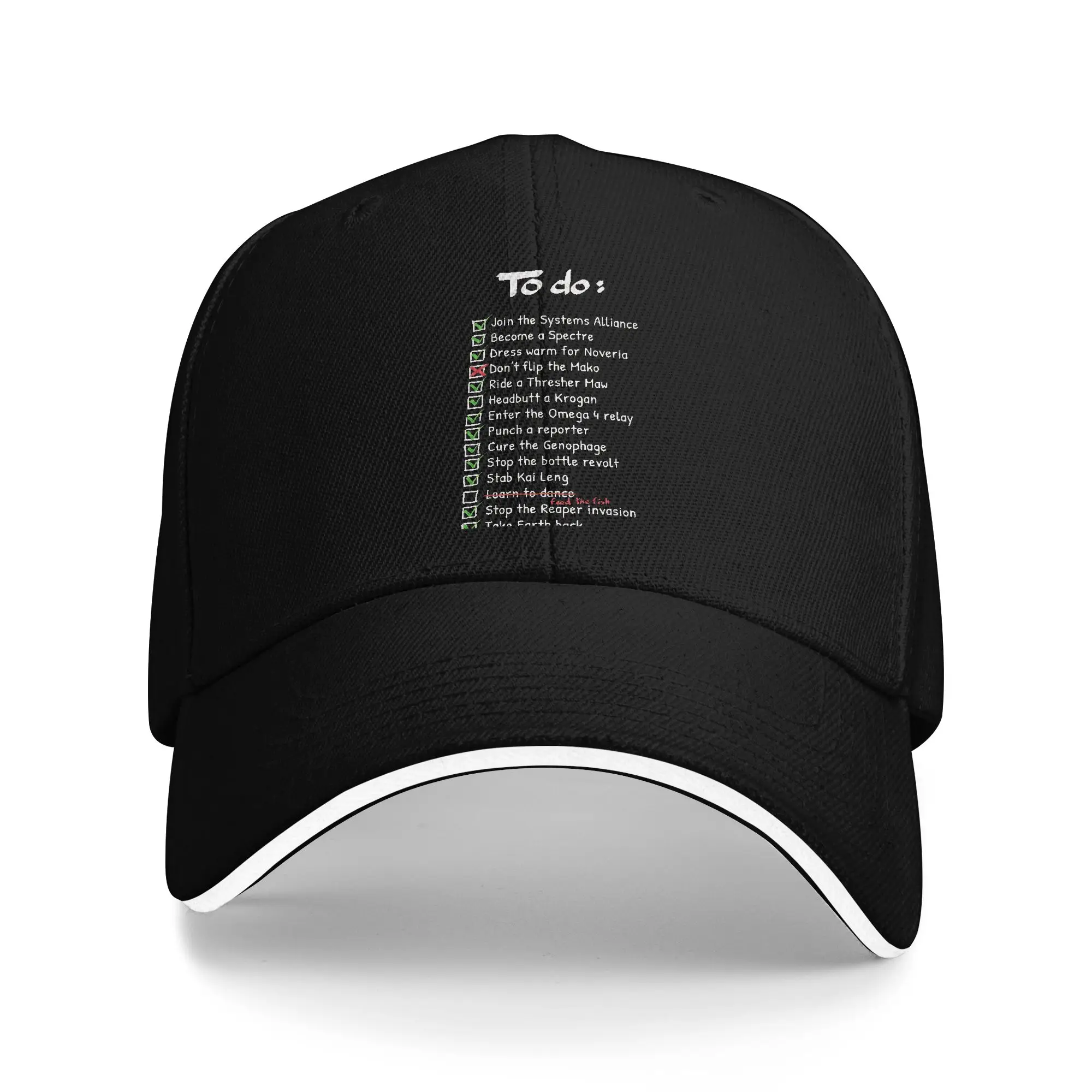 Commander Shepards Effect Mass Game Baseball Cap Retro  Sandwich Hats Men Women Adjustable Dad Hat Outdoor