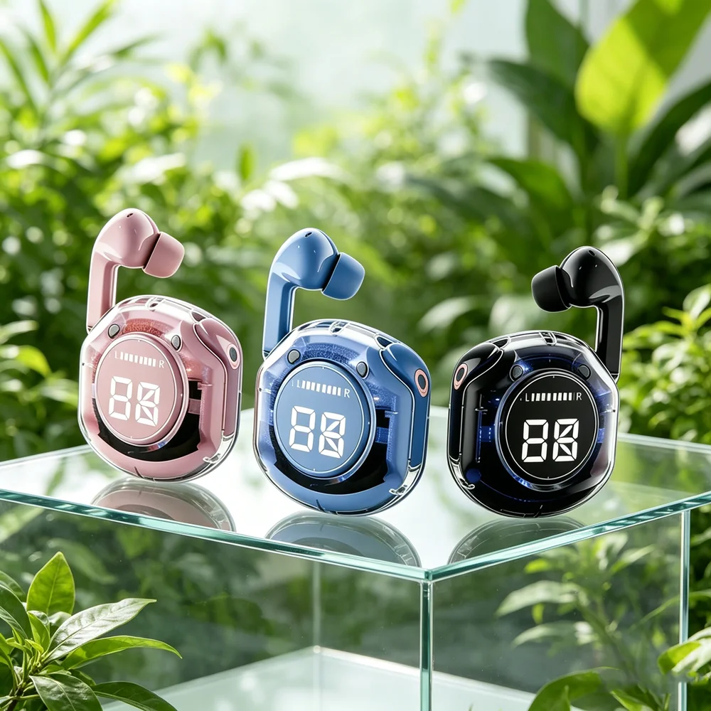 Écouteurs sans fil TWS Bluetooth 5.3, casques de sport et de jeu, réduction du bruit, basses profondes pour smartphones