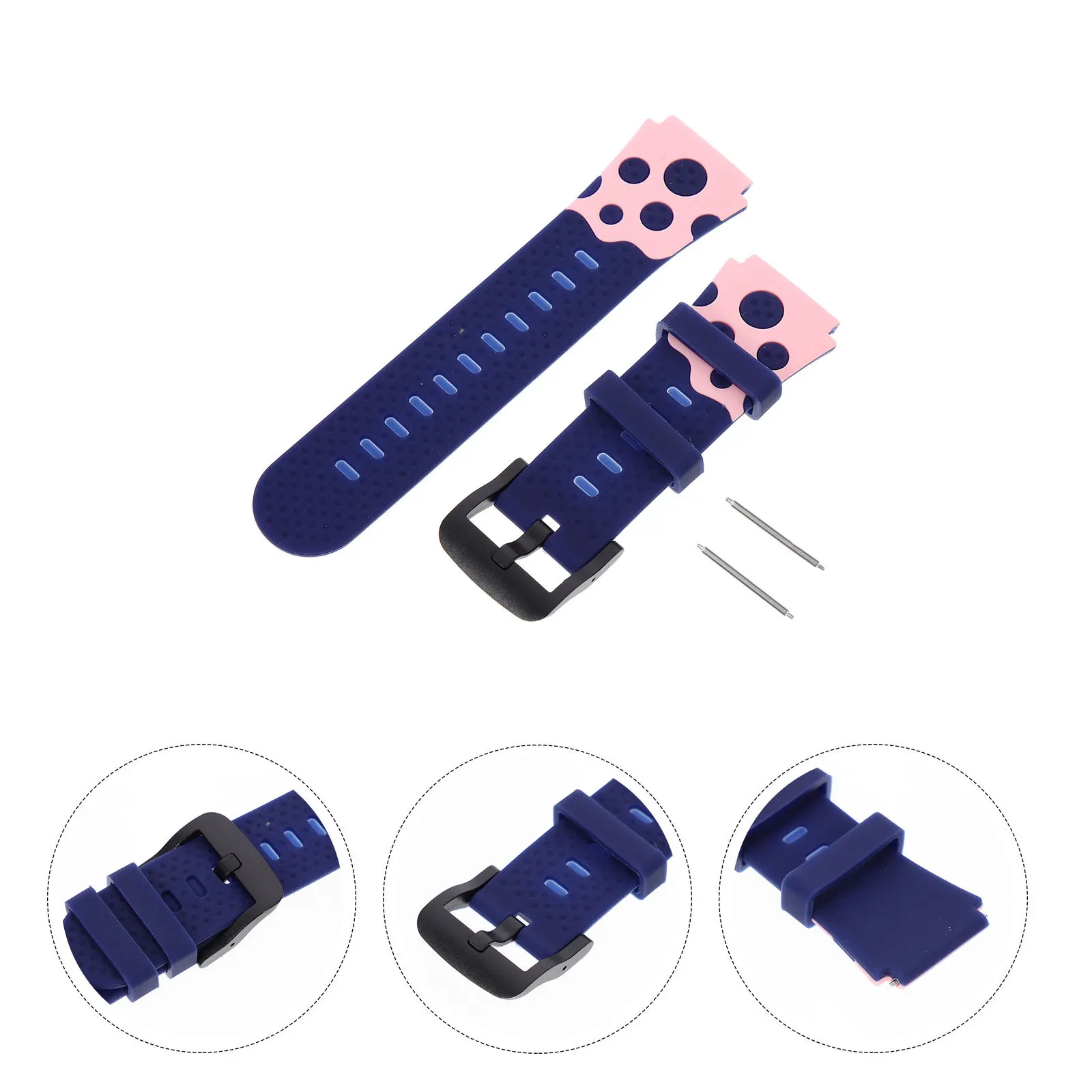 

RORPOIR Silicone Watch Band for Kids Adjustable Strap Two Color Design Easy Fit for Smartwatch Special Occasions