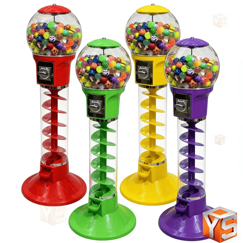 Customized metal frame gachapon machine english panel capsule toy dispenser for plush toy sticker retail vending store