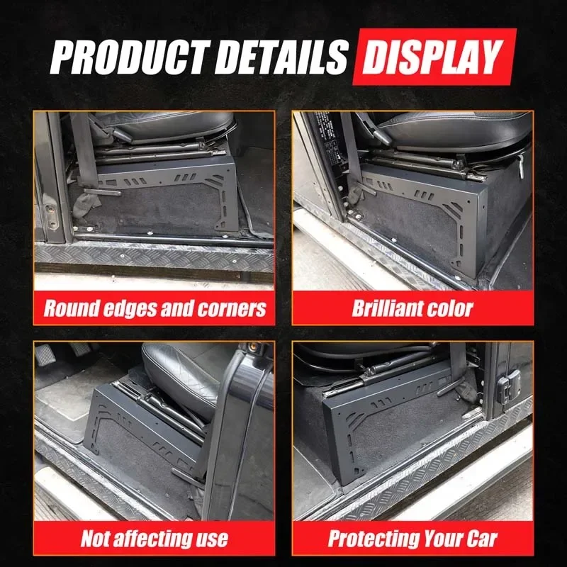 

2Pcs Aluminum alloy For Land Rover Defender 2004-2018 Car Seat Fixing Plate Interior Modification Reinforcement Car Accessories