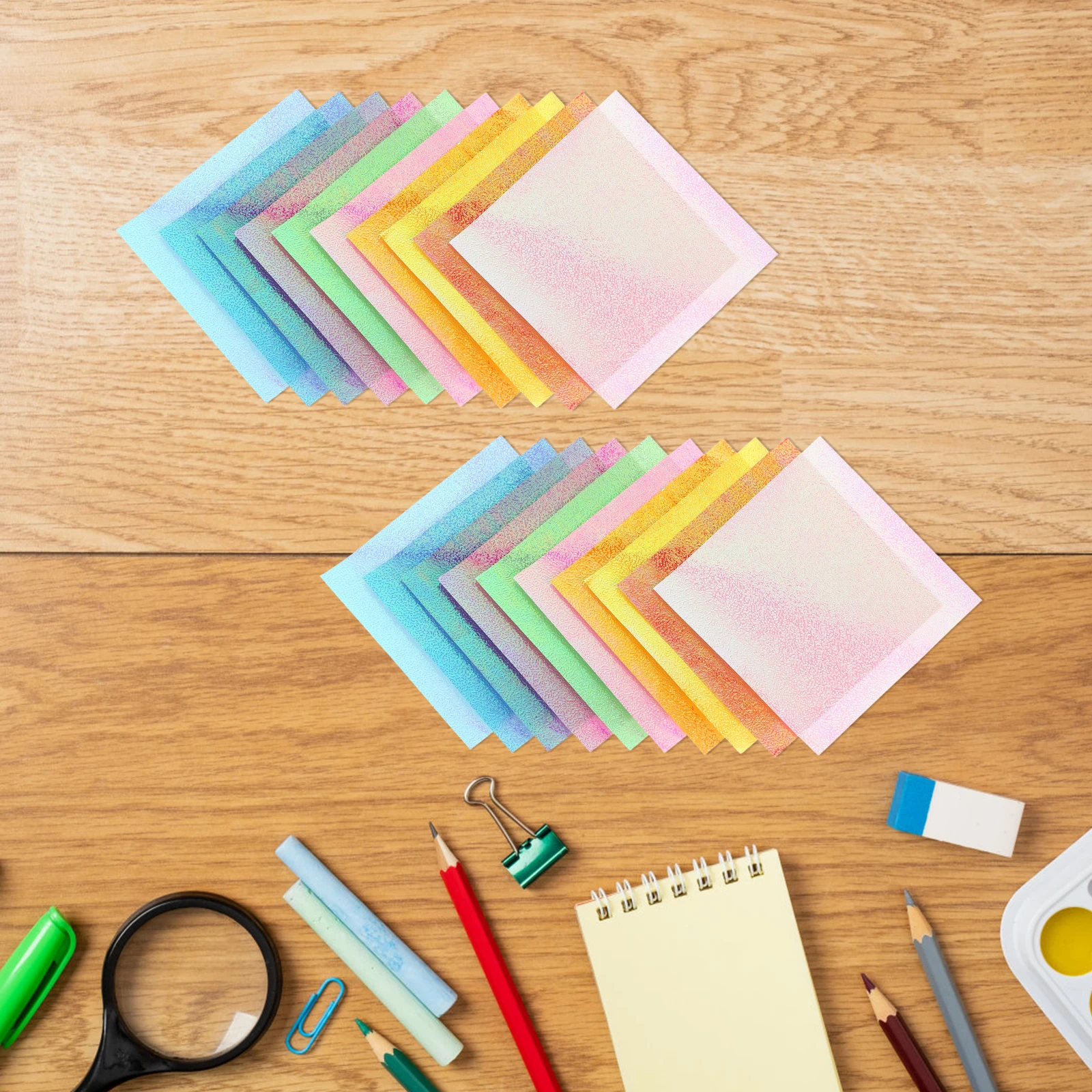 50Pcs Lustrous Craft Paper Sheets Double Sided Origami Paper for DIY Handicrafts Detailed Printing Painting Projects Fun Family