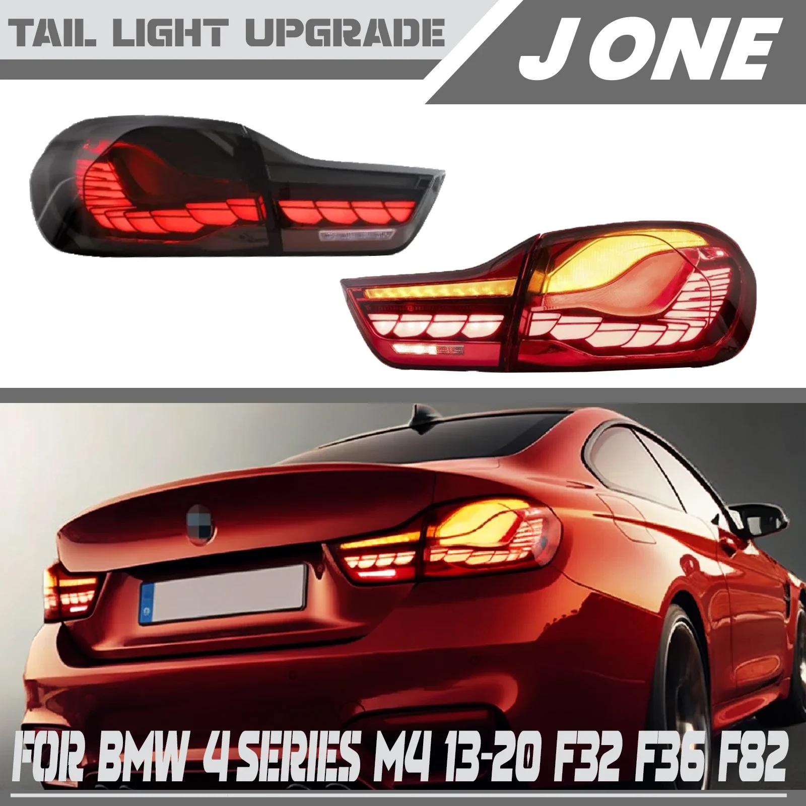 

Задние фонари «Драконья чешуя» для BMW 4 серии M4 F32 F33 F36 F82 F83 2013-2020, совместимые с 418 420 425 430 440, Plug and Play