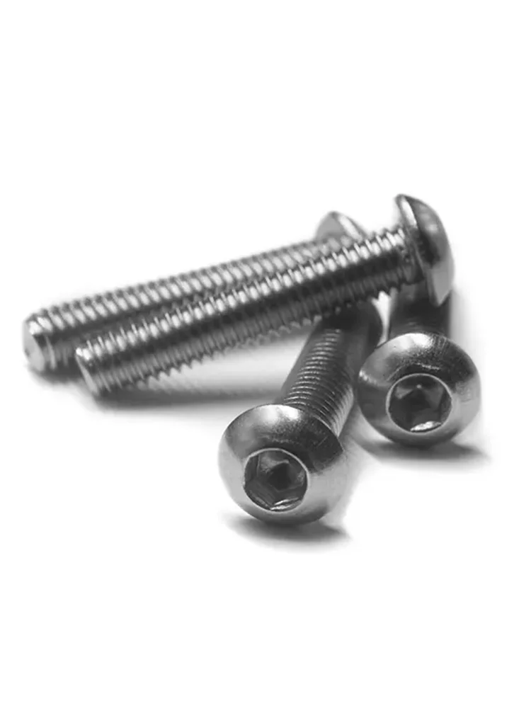 M4*5/6/8/10/12/16/20/25/30/35/40/45/50-80 stainless steel 304 hex socket pan head round head screws bolts 296