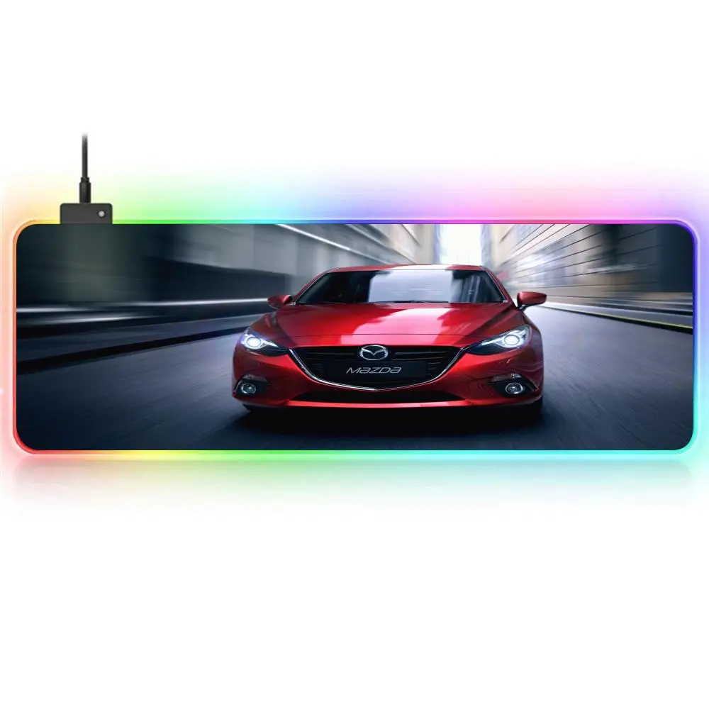 The Car To M-Mazdas MAISTO Mouse Pad RGB Large Gaming Mouse Pad Non-slip Rubber Base Keyboard Pad Extra Large Luminous LED Mouse