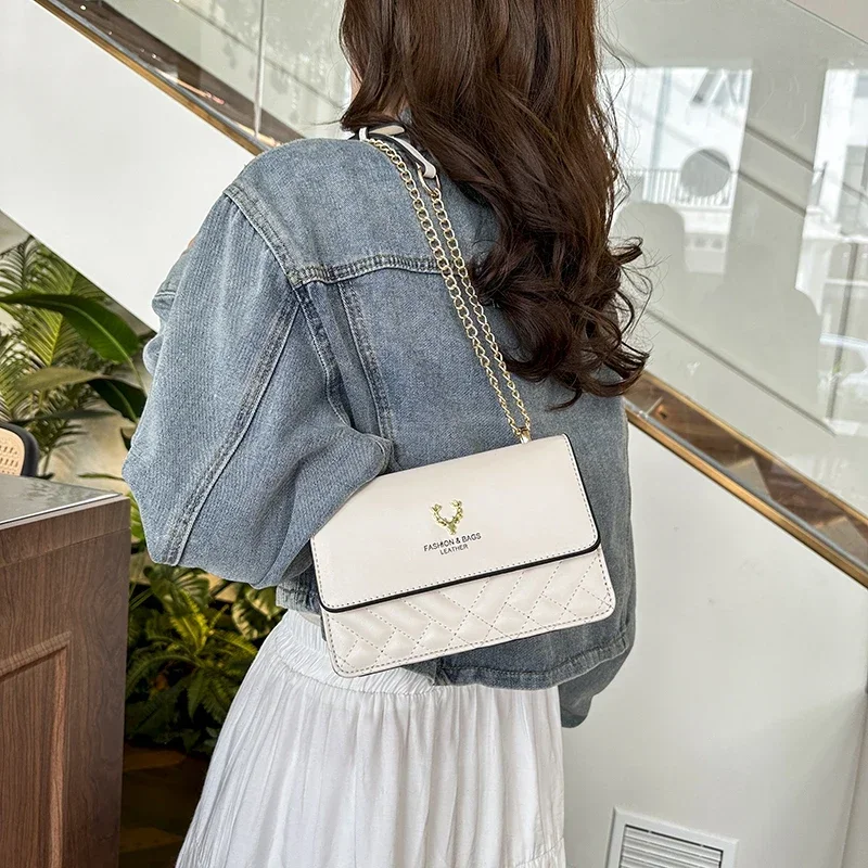 Handbags for Women 2024 New Fashion Brand Luxury Designer Commuting High Quality PU Leather Crossbody Shoulder Bags Women