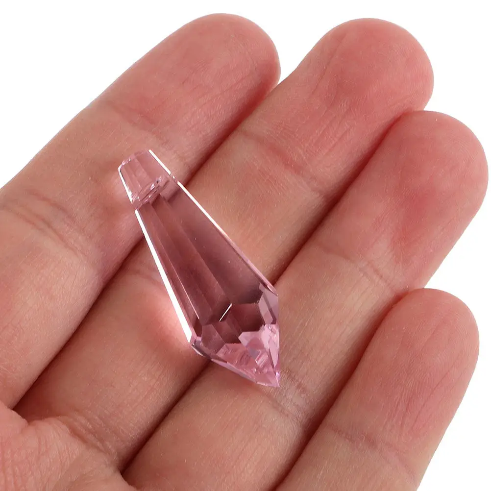 

10Pcs Crystal Chandelier Teardrop Glass Pendants Versatile Prism Beads Hanging Decoration for Lighting Wedding Decor