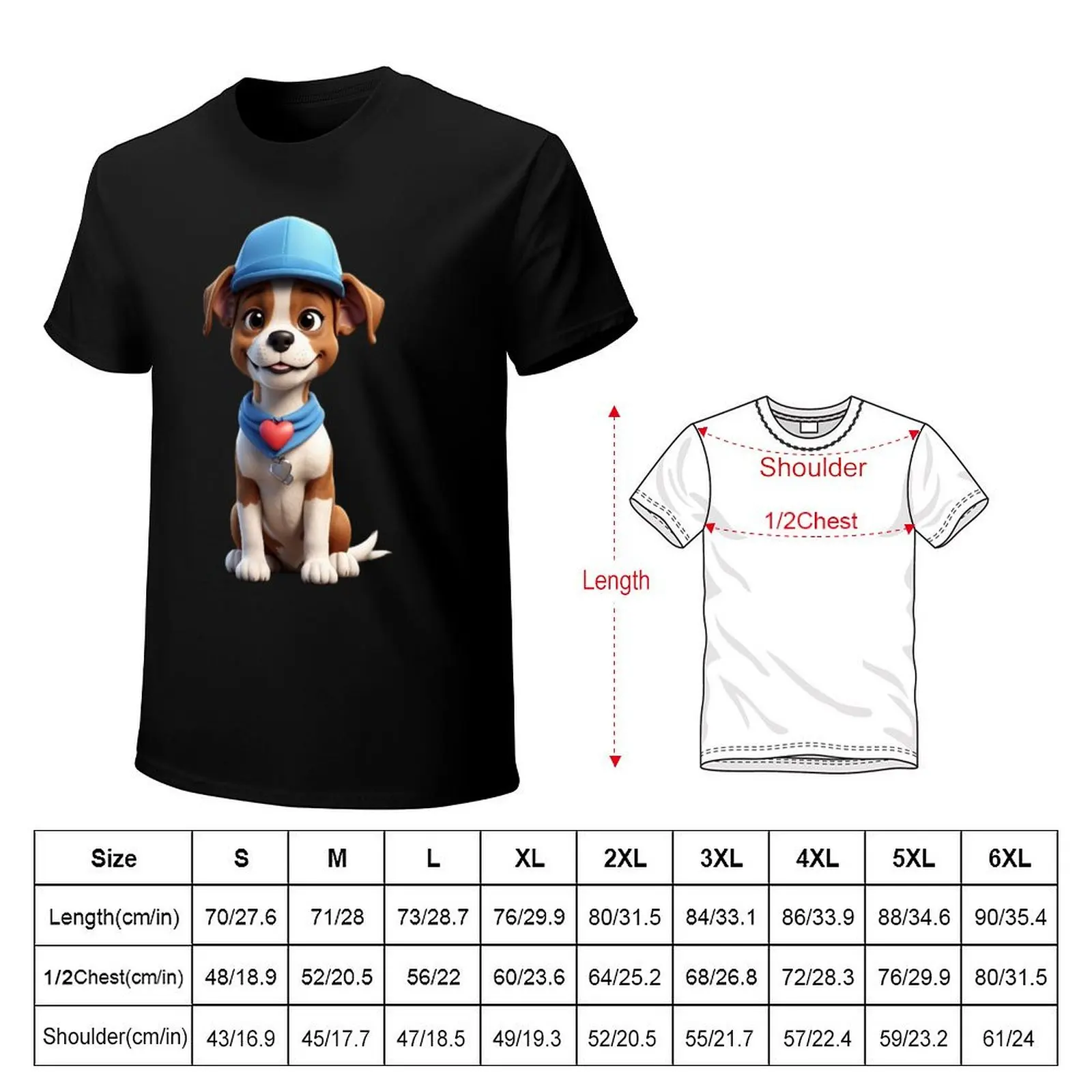 Cute dog Boxer in cinematic render T-Shirt Big and Tall Solid Color T-Shirt