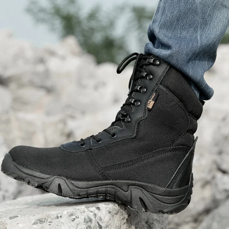 2021 New Tactical Boots Mountaineering Boots Hunting Boots Men\'s Outdoor Hiking Shoes Non-slip Shoes Climbing Mountain Shoes