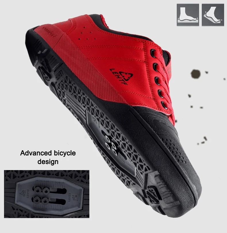 أحذية ركوب الدراجات قابلة للقفل للفصول الأربعة للرجال مريحة للتنفس ومضادة للانزلاق للمشي لمسافات طويلة أحذية رياضية للدراجة الترابية #4