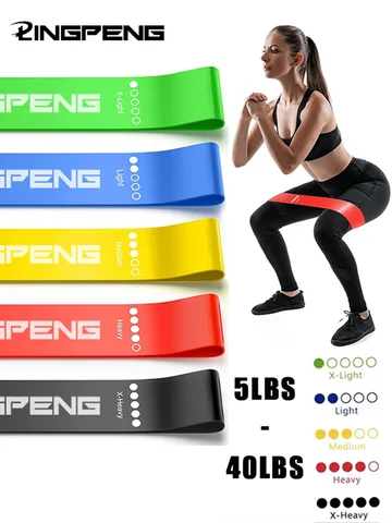 Different Resistance Bands Yoga Band Fitness Exercise Training Hip Tension Band Leg Squat Dance Elastic Loop Stretch Band