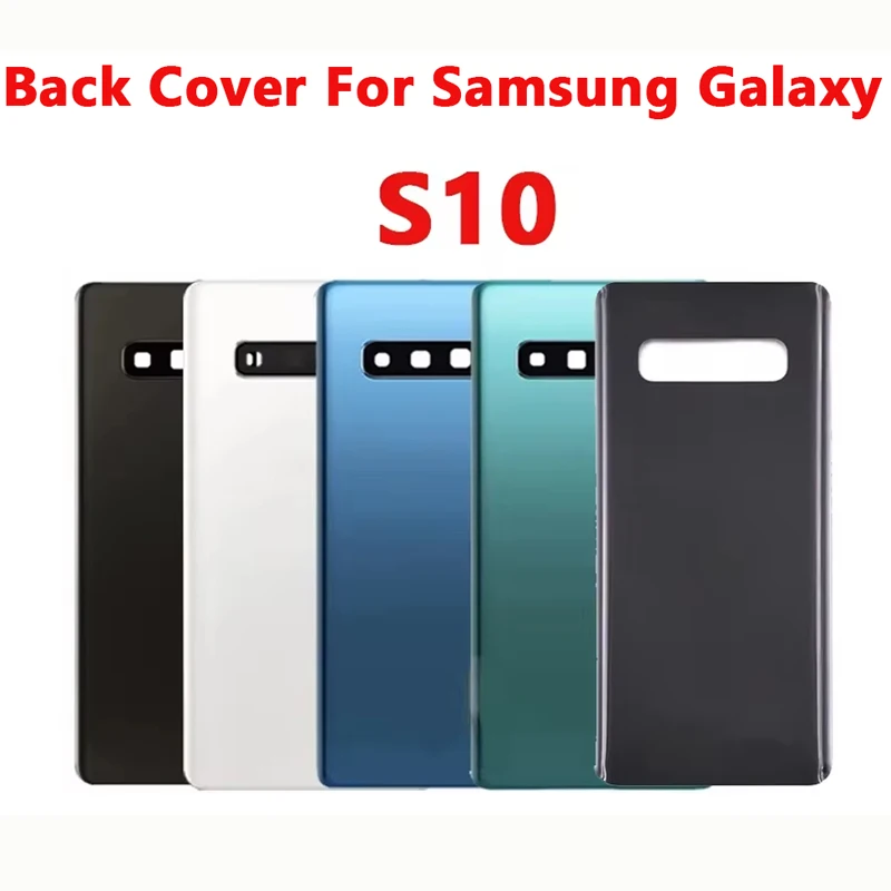 

Back Glass For Samsung Galaxy S10 Battery Cover Rear Door Housing Panel With Camera Glass Lens Frame