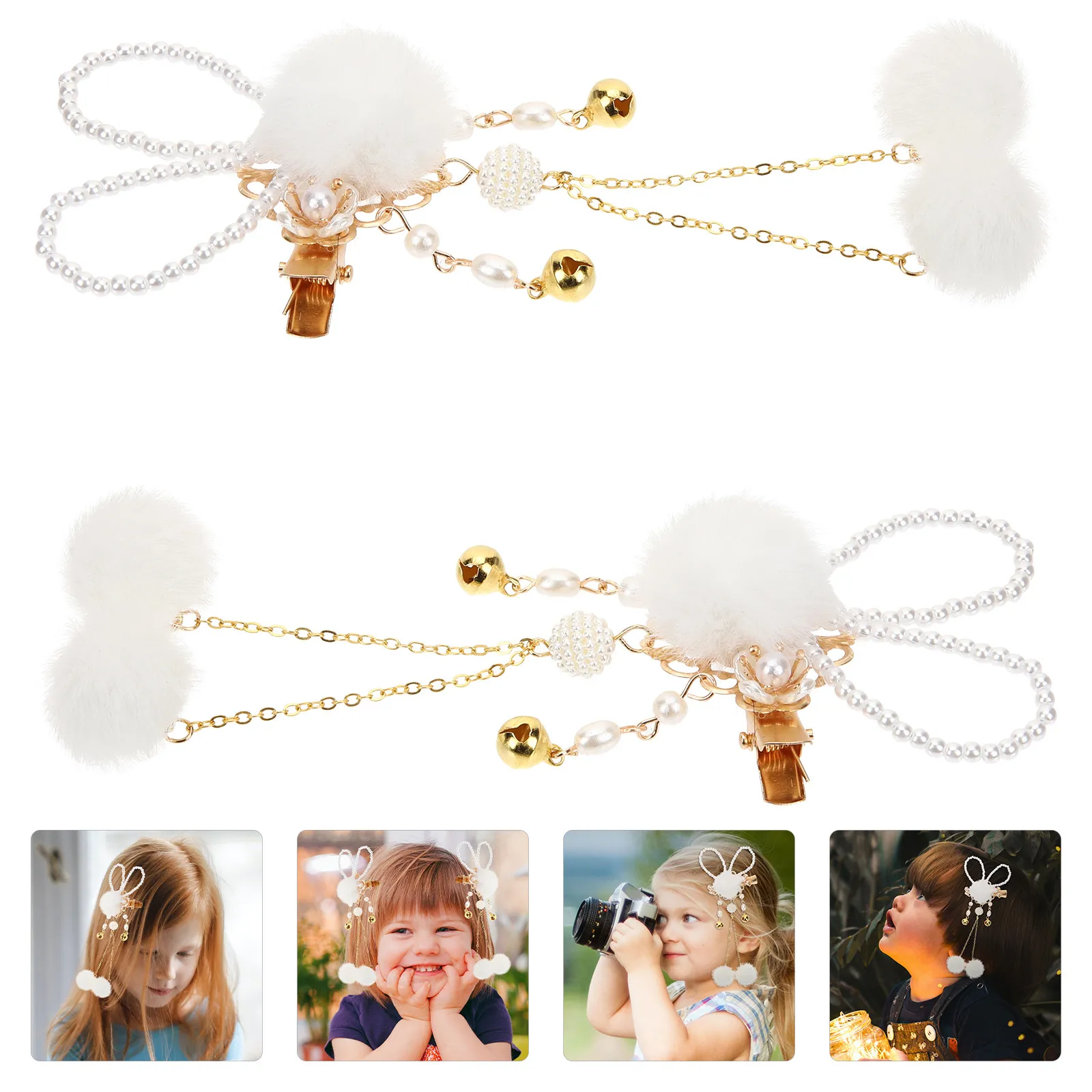 

Пара заколок для волос в виде пасхальных кроликов, милые заколки-ушки для женщин, для весеннего фестиваля, вечеринки, свадьбы