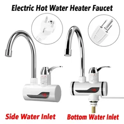 Electric Hot Water Heater Faucet 360 Degree Rotation Hot Cold Mixer Tap Digital Instant Heating Faucet Kitchen Bathroom Supplies