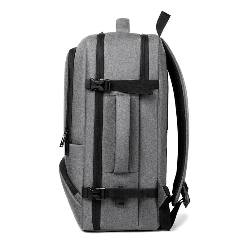 Schult asche Männer 17.3 ''große Kapazität Laptop Rucksack USB-Port multifunktion ale Business-Taschen Outdoor-Reisetasche Oxford wasserdicht