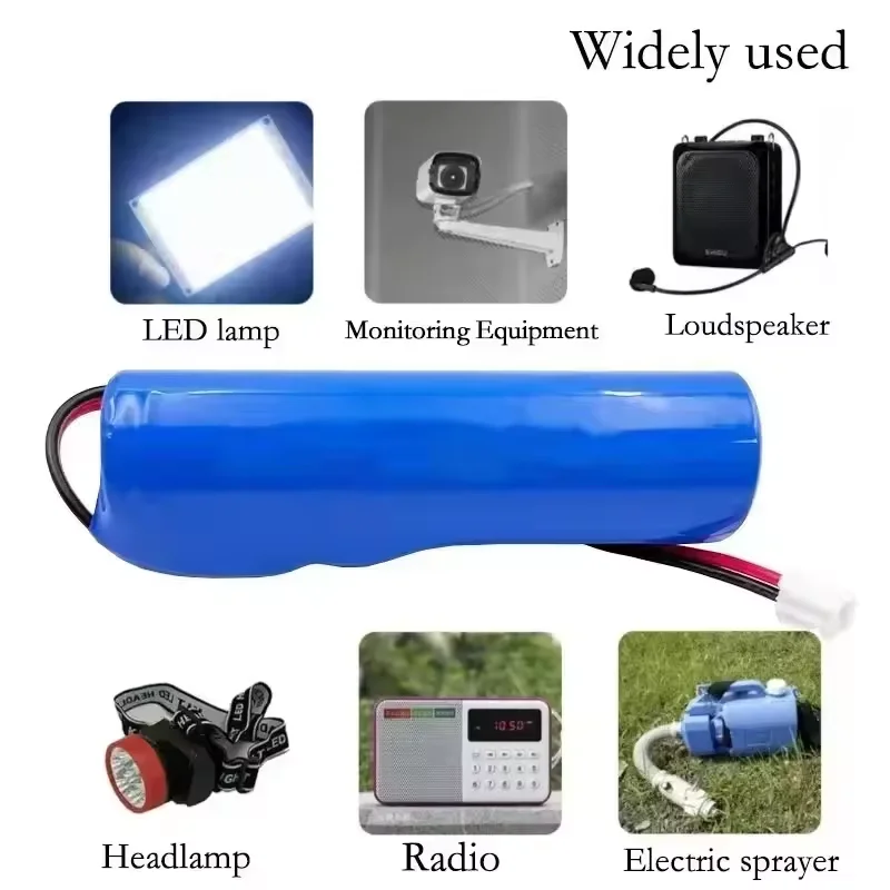 3.7V18650 💍 بطارية ليثيوم قابلة لإعادة الشحن مع موصل PCB PH2.0-2P لصيد الأسماك وأضواء LED ومصابيح كاشفة بلوتوث والإلكترونيات #2