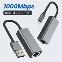 Adapter USB Ethernet Karta sieciowa USB 3.0 na USB RJ45 Lan USB Przewodowa gigabitowa karta sieciowa do komputera MacBook Windows XP 7 8 10